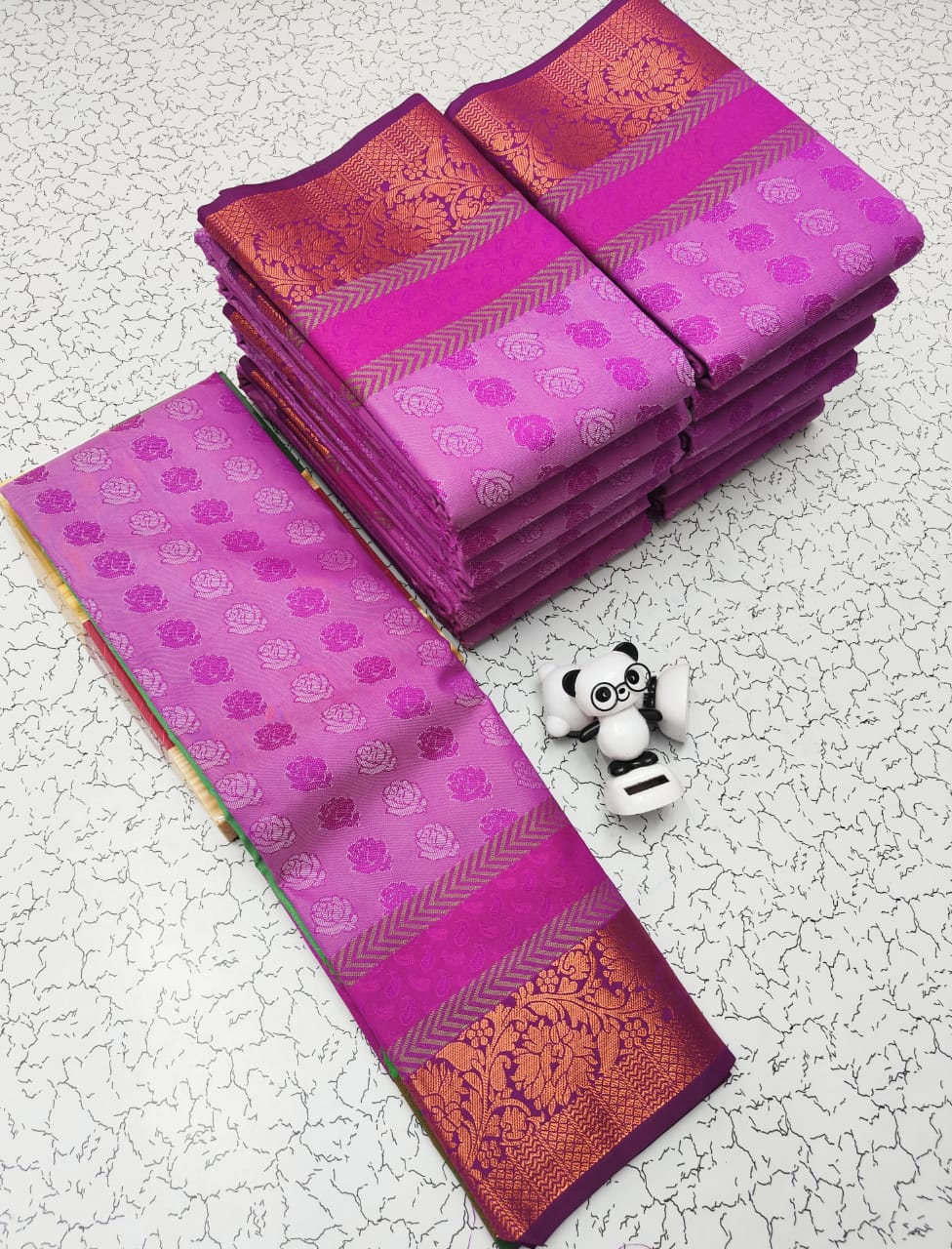 Pink Elampillai silk sarees | Aaranya Pasumaikudil